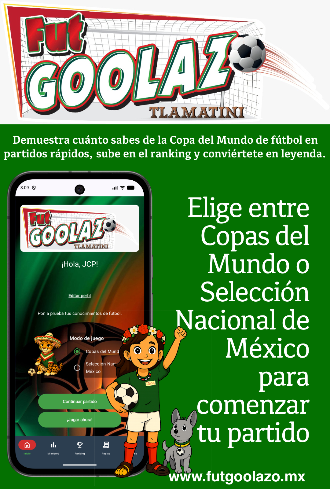 Pantalla de pregunta de trivia